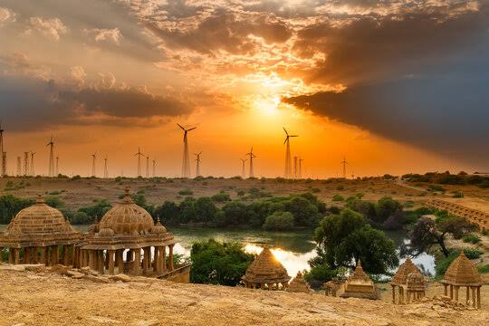 Bada Bagh — Sunset
